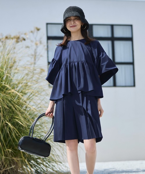 ルイルエブティック RUIRUE BOUTIQUE セットアップ ネイビー LL RUIRUE