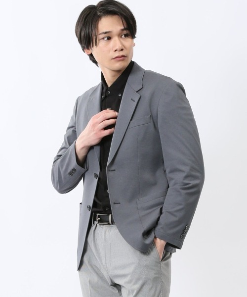 TAKA-Q（タカキュー）の「【WEB限定販売 軽量 ストレッチ ウォッシャブル】リランチェ 2ボタンジャケット（テーラードジャケット・メンズ・グレー系その他2/ブルー系その他/ネイビー/カーキ・MEDIUM/LARGE/X-LARGE/3L/S）」の2枚目の写真
