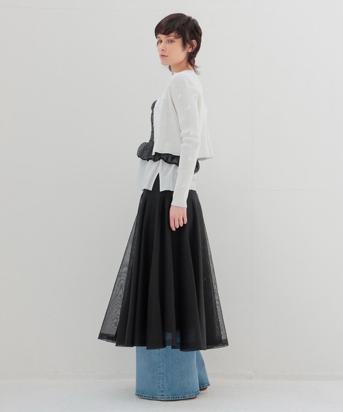 カーディガン VENIT / acetate cotton flower bijou cardigan(アセテートコットンフラワービジューカーディガン VENIT / acetate cotton flower bijou cardigan(アセテート