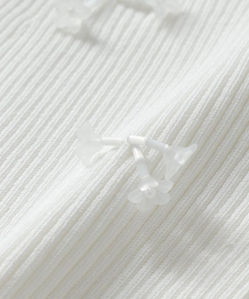 venit(ヴェニット)の「VENIT / acetate cotton flower bijou cardigan(アセテートコットンフラワービジューカーディガン VEK-7513-A)(カーディガン/ボレロ・レディース・ホワイト・38)」の20枚目の写真