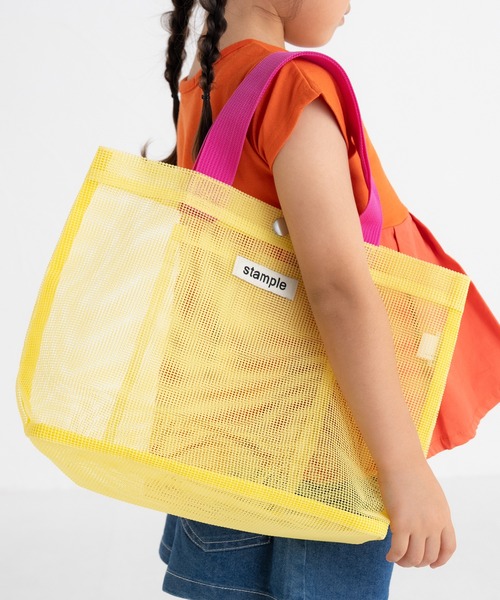 セール】【園児さんサイズ】 キャンディーカラーメッシュトートバッグ