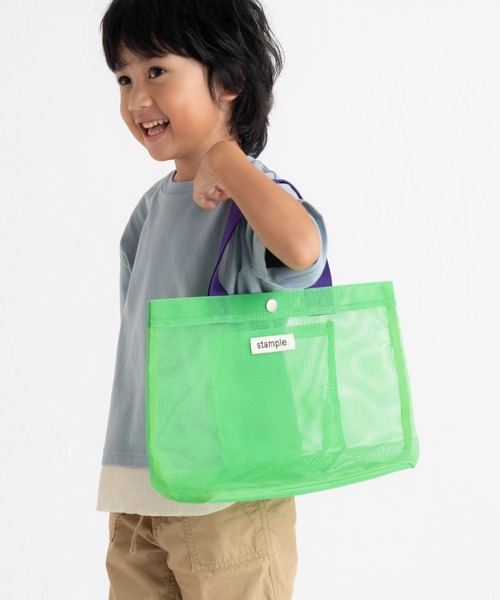 セール】【園児さんサイズ】 キャンディーカラーメッシュトートバッグ
