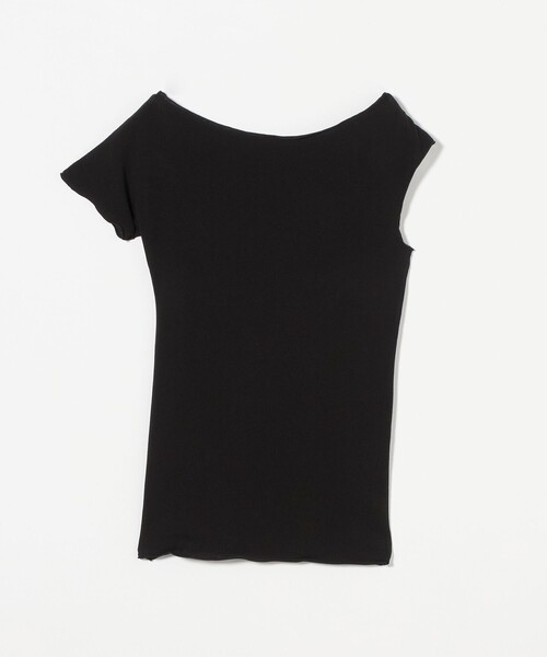 〈MARW UNITED ARROWS〉 半袖カットソー ブラック フリーサイズ セール】＜MARW UNITED ARROWS＞アシンメトリー カットソー（T