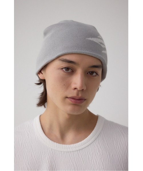 AZUL by moussy（アズールバイマウジー）の「ジャガードビーニー（ニットキャップ/ビーニー・メンズ・グレー/ブラック・FREE）」の6枚目の写真