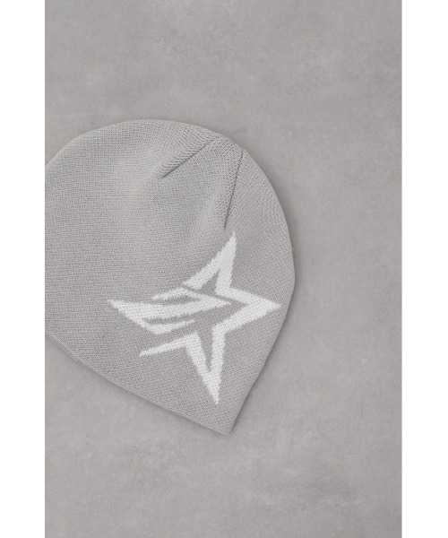 AZUL by moussy（アズールバイマウジー）の「ジャガードビーニー（ニットキャップ/ビーニー・メンズ・グレー/ブラック・FREE）」の9枚目の写真