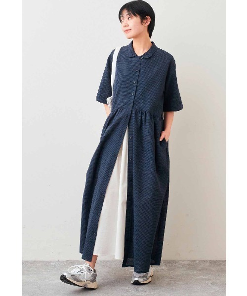 Live in comfort（リブインコンフォート）の「リブ　イン　コンフォート　とにかく万能！　使い勝手のよい　コットン混インナーワンピース（ワンピース・レディース・ブラック/ホワイト/ネイビー・LL/M/L/S/3L/4L/MP）」の4枚目の写真