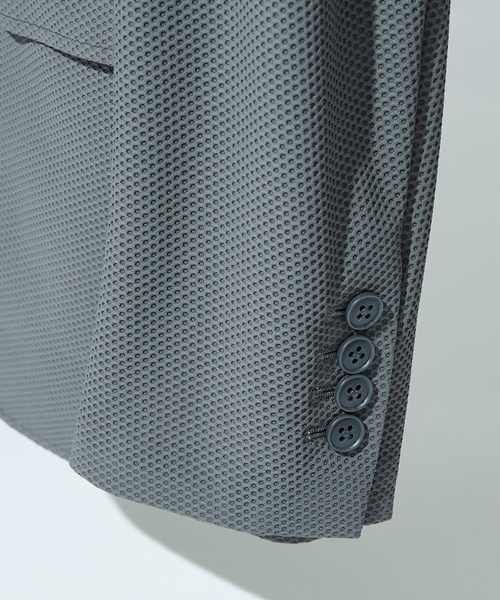 DESIGNWORKS(デザインワークス)の「【定番 / セットアップ対応】ナイロントリコットメッシュ ジャケット(テーラードジャケット・メンズ・ブラック/グレー/ストライプ・44/46/48/50/52)」の10枚目の写真