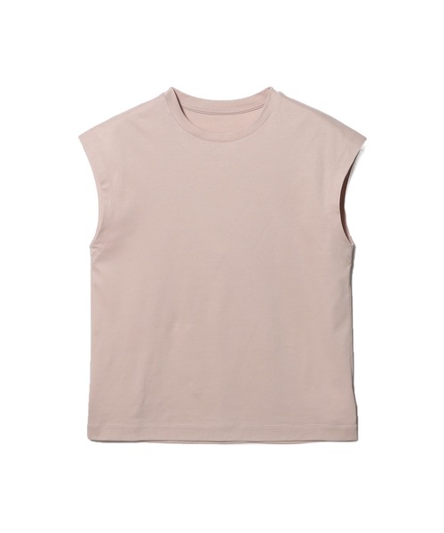 ESTNATION(エストネーション)の「ESTNATION / アルビニ コットンスムース ノースリーブ カットソー(Tシャツ/カットソー・レディース・ホワイト/ブラック/ネイビー/ピンク・FREE)」の18枚目の写真