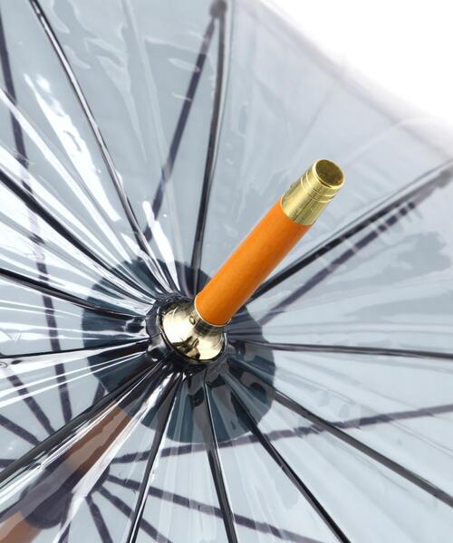 Traditional Weatherwear（トラディショナルウェザーウェア）の「Traditional Weatherwear / トラディショナル ウェザーウェア/CLEAR UMBRELLA BAMBOO/クリア アンブレラ バンブー（長傘・レディース・ブラウン/ホワイト/グレー・F）」の8枚目の写真