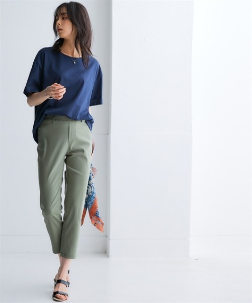 nissen（ニッセン）の「軽量さらさらカットソーゆるシルエットプルオーバー（吸汗速乾）（薄手素材）（Tシャツ/カットソー・レディース・カーキ/イエロー/ブルー/ネイビー/チャコールグレー/ブラック・LL/3L/S/M/L）」の18枚目の写真