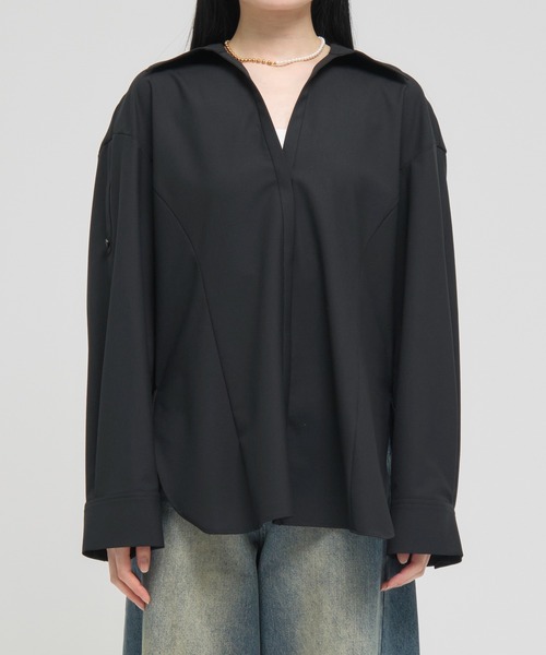 ブラウス シャツ 「RITAN/リタン」Back Design Skipper Shirts/バックデザインスキッパーシャツ/ブラウス レディース RITAN/リタン】Back Design Skipper Shirts/バックデザイン