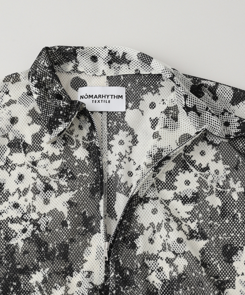 NOMA t.d.（ノーマティーディー）の「NOMA t.d.(ノーマ ティーディー) Floral Mesh Zip PL（シャツ/ブラウス・メンズ・ブラック/ベージュ・3/4）」の5枚目の写真