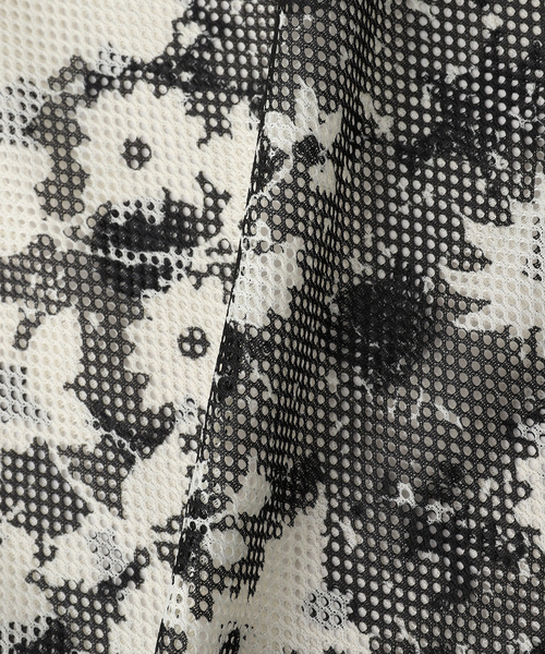 NOMA t.d.（ノーマティーディー）の「NOMA t.d.(ノーマ ティーディー) Floral Mesh Zip PL（シャツ/ブラウス・メンズ・ブラック/ベージュ・3/4）」の4枚目の写真