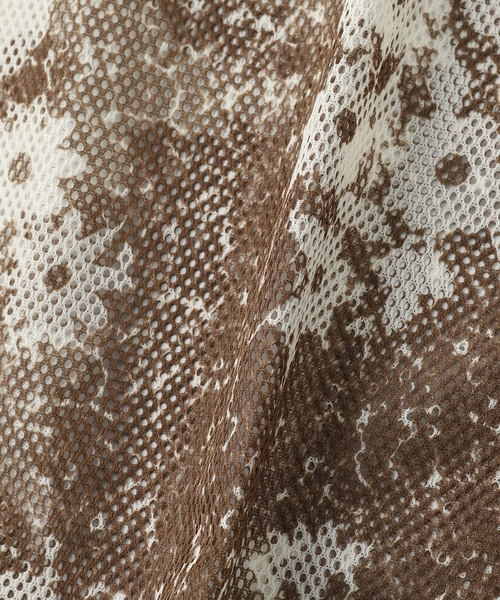 NOMA t.d.（ノーマティーディー）の「NOMA t.d.(ノーマ ティーディー) Floral Mesh Zip PL（シャツ/ブラウス・メンズ・ブラック/ベージュ・3/4）」の3枚目の写真