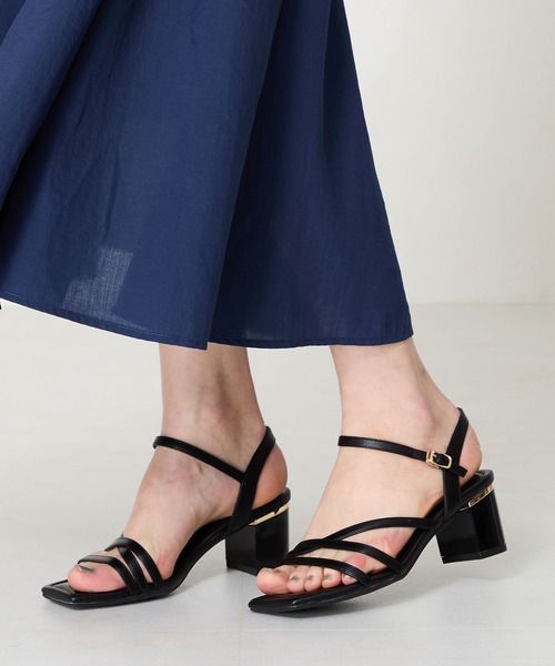 ORiental TRaffic（オリエンタルトラフィック）の「アシンメトリーストラップヒールサンダル/51230（サンダル・レディース・ブラウン/パープル/ホワイト/ブラック・LL/SS/S/M/L/3L）」の19枚目の写真