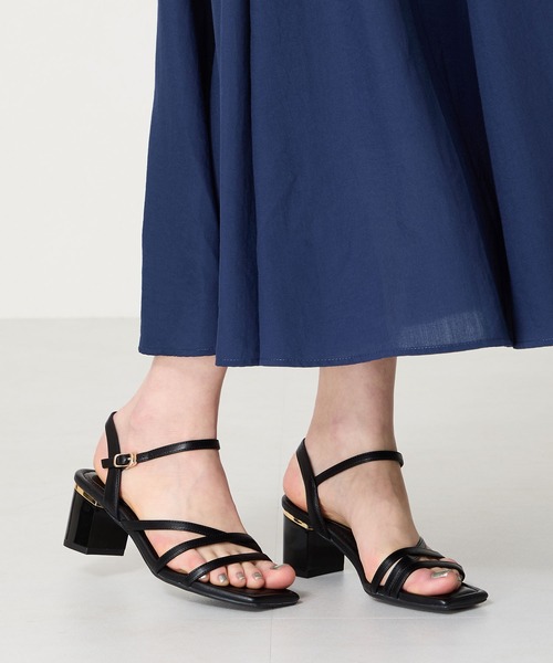 ORiental TRaffic（オリエンタルトラフィック）の「アシンメトリーストラップヒールサンダル/51230（サンダル・レディース・ブラウン/パープル/ホワイト/ブラック・LL/SS/S/M/L/3L）」の21枚目の写真