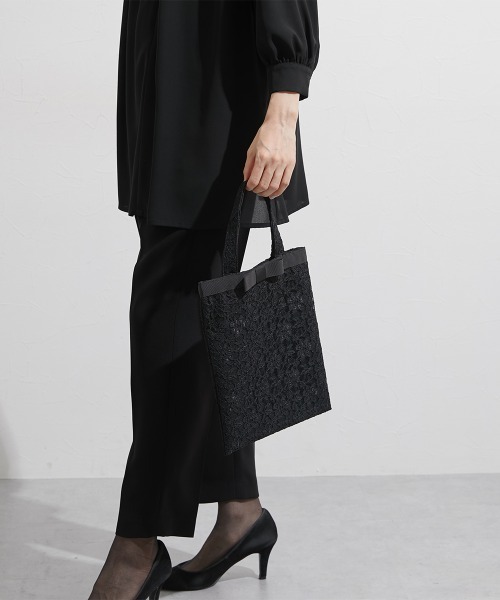 Callarus Black Formal(カラルスブラックフォーマル)の「【喪服・礼服】フォーマルレーストートバック〔Callarus〕(トートバッグ・レディース・ブラック・FREE)」の3枚目の写真