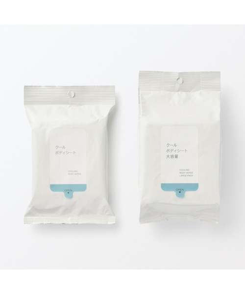 無印良品（ムジルシリョウヒン）の「クールボディシート（大容量）　３０枚／約２５０×２００ｍｍ（その他ボディ・ヘアケア・レディース・その他・FREE）」の2枚目の写真
