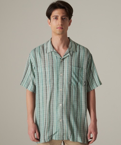 Eddie Bauer(エディーバウアー)の「レーヨンリネン キャンプ 半袖 シャツ(シャツ/ブラウス・メンズ・サンドベージュ/ベージュ/ネイビー/ライム/グリーン/オレンジ系・M/L/XL/XXL/S)」の4枚目の写真