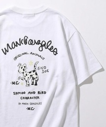 Mark Gonzales（マーク・ゴンザレス）の「2026SS Mark Gonzales/マーク ゴンザレス オーバーサイズ ワンポイント刺繍 バックプリント 半袖Tシャツ レディース メンズ（Tシャツ/カットソー）」
