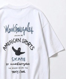 Mark Gonzales（マーク・ゴンザレス）の「2026SS Mark Gonzales/マーク ゴンザレス オーバーサイズ ワンポイント刺繍 バックプリント 半袖Tシャツ レディース メンズ（Tシャツ/カットソー）」