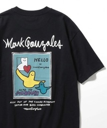 Mark Gonzales（マーク・ゴンザレス）の「2026SS Mark Gonzales/マーク ゴンザレス オーバーサイズ ワンポイント刺繍 バックプリント 半袖Tシャツ レディース メンズ（Tシャツ/カットソー）」