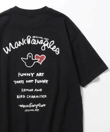 2026SS Mark Gonzales/マーク ゴンザレス オーバーサイズ ワンポイント刺繍 バックプリント 半袖Tシャツ レディース メンズ