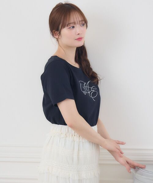 ems excite(エムズエキサイト)の「ビジューロゴTEE(Tシャツ/カットソー・レディース・ブラック/ピンク/オフホワイト・FREE)」の19枚目の写真