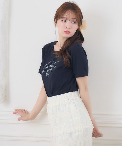 ems excite(エムズエキサイト)の「ビジューロゴTEE(Tシャツ/カットソー・レディース・ブラック/ピンク/オフホワイト・FREE)」の20枚目の写真