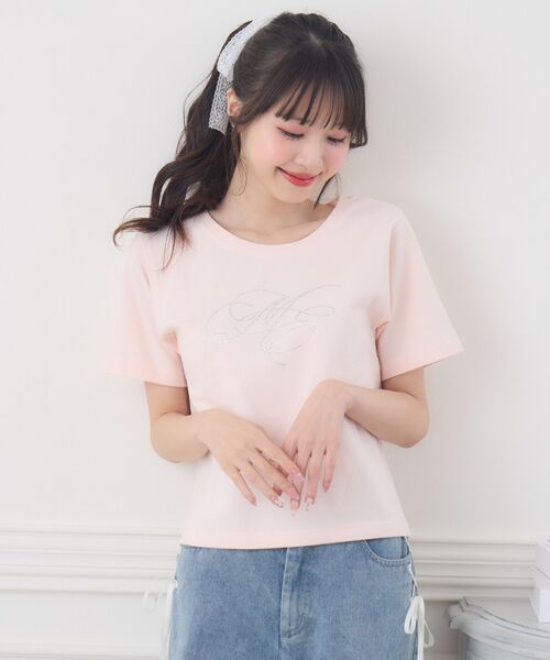 ems excite(エムズエキサイト)の「ビジューロゴTEE(Tシャツ/カットソー・レディース・ブラック/ピンク/オフホワイト・FREE)」の16枚目の写真