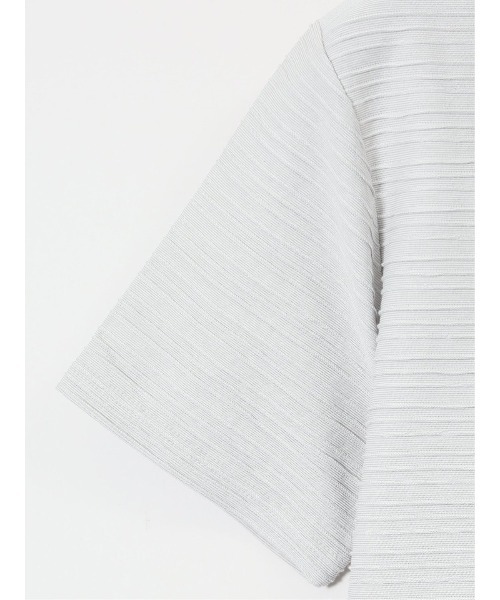 TAKA-Q（タカキュー）の「【ウォッシャブル】タカキュー ピンタックボーダー クルーネック半袖Tシャツ（Tシャツ/カットソー・メンズ・ホワイト/ライトグレー/ブルー/ホワイト×ブラック・MEDIUM/LARGE/X-LARGE）」の18枚目の写真