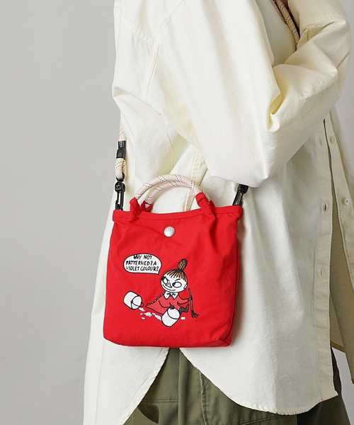 MOOMIN（ムーミン）の「【MOOMIN】(ムーミン) 軽量 撥水 ミニショルダーバッグ スマホ パスポート 縦長ミニポシェット（ショルダーバッグ・レディース・グレー/ベージュ/グリーン系その他/ネイビー/ライトグレー/グリーン/レッド・ONE SIZE）」の7枚目の写真