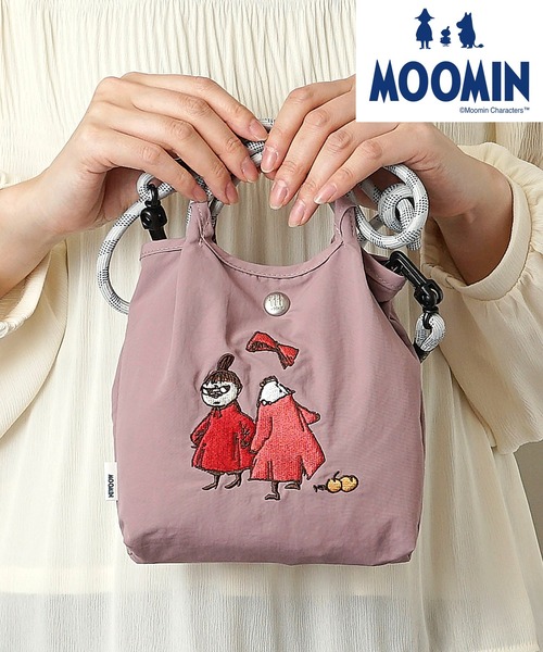 MOOMIN(ムーミン)の「【MOOMIN】(ムーミン) 軽量 撥水 ミニショルダーバッグ スマホ パスポート 縦長ミニポシェット RMPK-03(ショルダーバッグ・レディース・グレー/ベージュ/グリーン系その他/ネイビー/ライトグレー/グリーン/レッド/チャコール/ヘザーチャコール・ONE SIZE)」の3枚目の写真