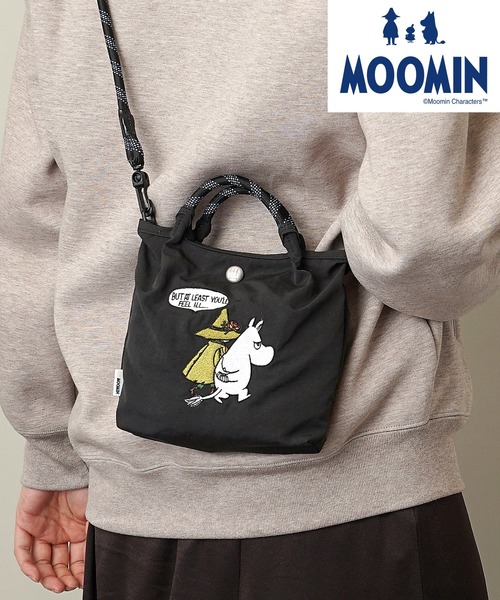 MOOMIN(ムーミン)の「【MOOMIN】(ムーミン) 軽量 撥水 ミニショルダーバッグ スマホ パスポート 縦長ミニポシェット RMPK-03(ショルダーバッグ・レディース・グレー/ベージュ/グリーン系その他/ネイビー/ライトグレー/グリーン/レッド/チャコール/ヘザーチャコール・ONE SIZE)」の4枚目の写真