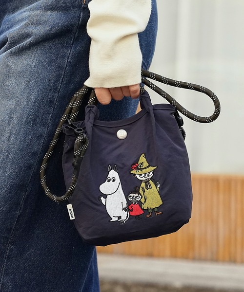 MOOMIN（ムーミン）の「【MOOMIN】(ムーミン) 軽量 撥水 ミニショルダーバッグ スマホ パスポート 縦長ミニポシェット（ショルダーバッグ・レディース・グレー/ベージュ/グリーン系その他/ネイビー/ライトグレー/グリーン/レッド・ONE SIZE）」の10枚目の写真