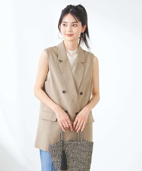 a.v.v（アーヴェヴェ）の「シアーウェーブハイネックカットソー（Tシャツ/カットソー・レディース・アイボリー/チャコールグレー・34/38/36/42/40）」の11枚目の写真