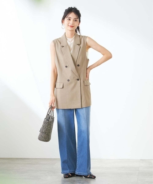 a.v.v（アーヴェヴェ）の「シアーウェーブハイネックカットソー（Tシャツ/カットソー・レディース・アイボリー/チャコールグレー・34/38/36/42/40）」の12枚目の写真