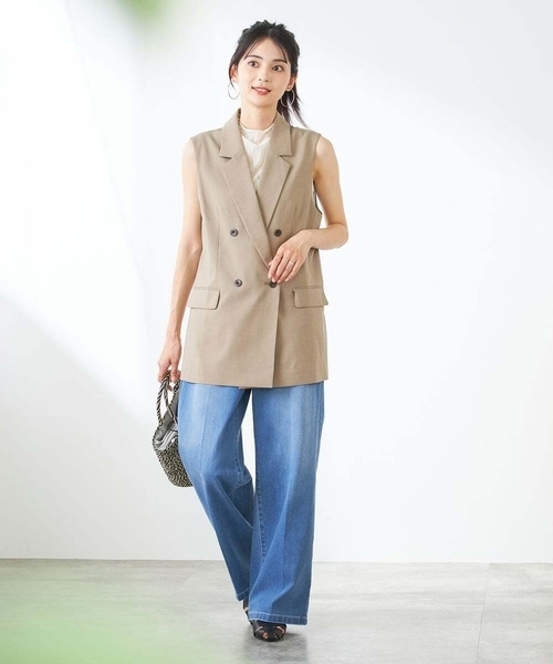 a.v.v（アーヴェヴェ）の「シアーウェーブハイネックカットソー（Tシャツ/カットソー・レディース・アイボリー/チャコールグレー・34/38/36/42/40）」の13枚目の写真