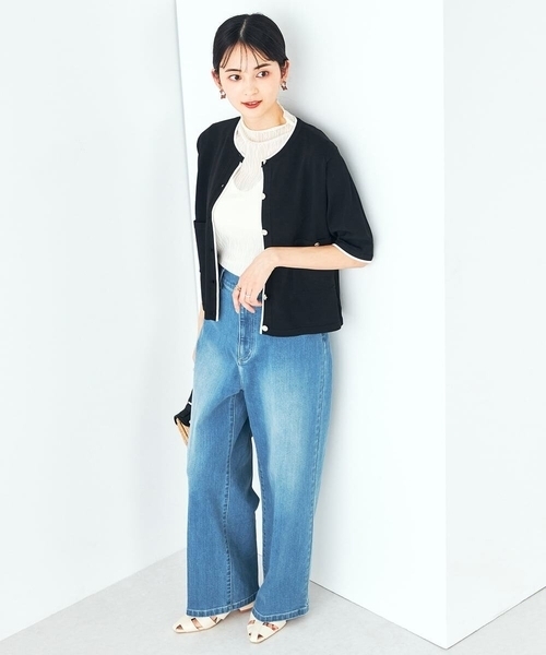 a.v.v（アーヴェヴェ）の「シアーウェーブハイネックカットソー（Tシャツ/カットソー・レディース・アイボリー/チャコールグレー・34/38/36/42/40）」の20枚目の写真