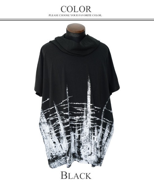 NOVESSEL（ノベセル）の「A'GEM/9 × .kom『NOVESSEL/ノベセル』フードドルマンTシャツ（Tシャツ/カットソー・メンズ・ブラック・FREE）」の15枚目の写真