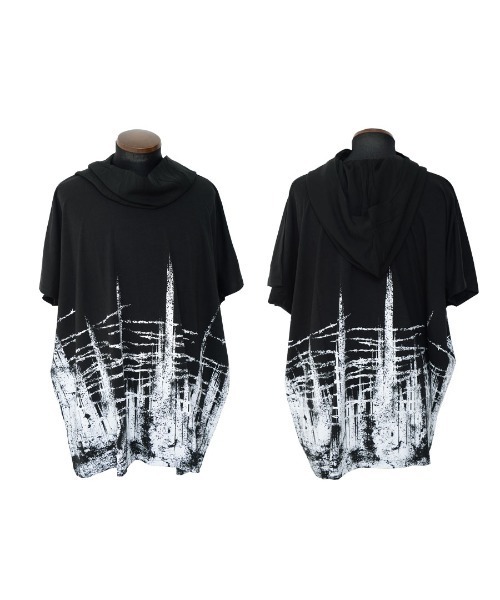 NOVESSEL（ノベセル）の「A'GEM/9 × .kom『NOVESSEL/ノベセル』フードドルマンTシャツ（Tシャツ/カットソー・メンズ・ブラック・FREE）」の16枚目の写真