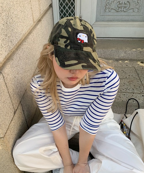 chuclla（チュクラ）の「【LONSLAN】ソフトフィット ボーダー五分袖T CHLONW25s047（Tシャツ/カットソー・レディース・ブラック/ホワイト/ネイビー・M）」の16枚目の写真