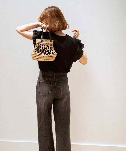 URBAN RESEARCH Sonny Label（アーバンリサーチサニーレーベル）の「フリルフレンチスリーブプルオーバー（Tシャツ/カットソー・レディース・ブラウン/ベージュ系その他/ブラック・FREE）」の10枚目の写真