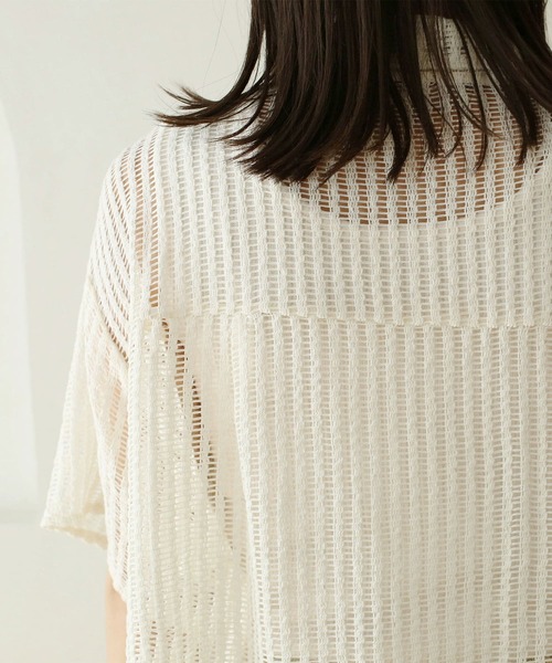 NOAHL（ノアル）の「【NOAHL】メッシュ編みシャツ（シャツ/ブラウス・レディース・アイボリー/ブラック/ブラウン・FREE）」の21枚目の写真