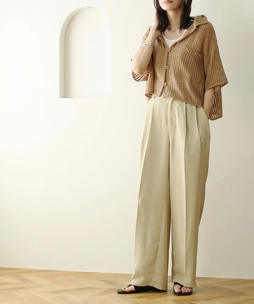 NOAHL（ノアル）の「【NOAHL】メッシュ編みシャツ（シャツ/ブラウス・レディース・アイボリー/ブラック/ブラウン・FREE）」の17枚目の写真