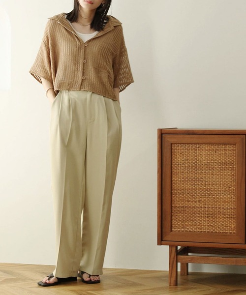 NOAHL（ノアル）の「【NOAHL】メッシュ編みシャツ（シャツ/ブラウス・レディース・アイボリー/ブラック/ブラウン・FREE）」の18枚目の写真