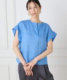 INED | リネンフレンチスリーブシャツブラウス《lelinzephyr/ル・ランゼフィール》(シャツ/ブラウス)