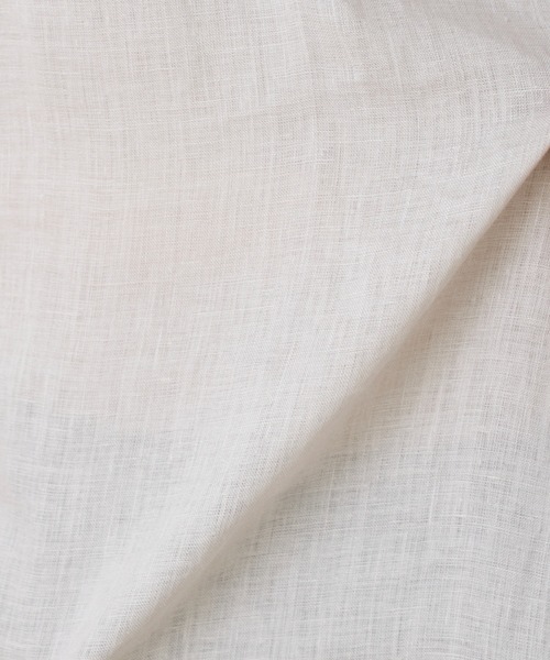 INED（イネド）の「リネンフレンチスリーブシャツブラウス《lelinzephyr/ル・ランゼフィール》（シャツ/ブラウス・レディース・オフホワイト/ブルー/グレイッシュベージュ・9号/7号）」の8枚目の写真