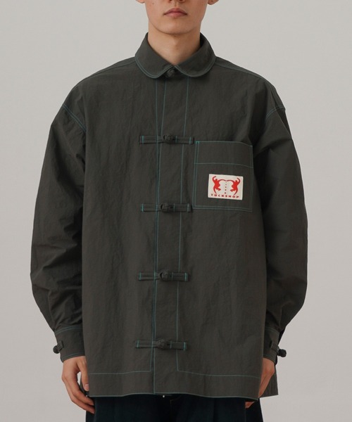 SOPHNET. KUNG-FU SHIRT カンフーシャツ カンフージャケット ネイビー