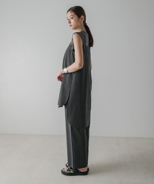 セール】STRIPED CAMI TUNIC（ｽﾄﾗｲﾌﾟｷｬﾐﾁｭﾆｯｸ）（チュニック